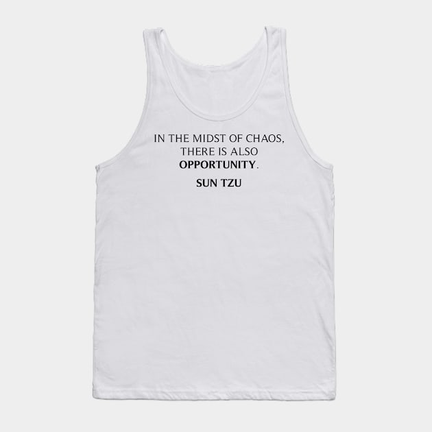 Sun Tzu Quote Tank Top by Widmore